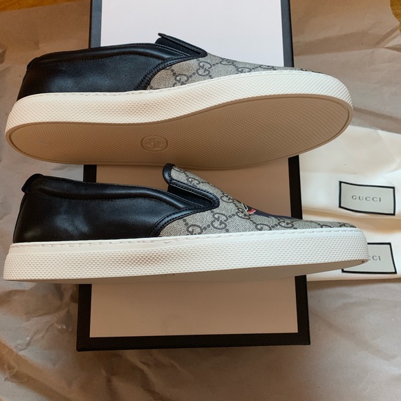 Gucci Men Wolf GG Supreme Dublin SlipOn Sneaker 8G - Picture 3 of 8